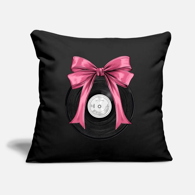 Coquette Bow Vinyl Record Player Sofa pillowcase 17,3'' x 17,3'' (45 x 45 cm)