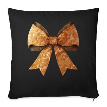 Coquette Bow Poulet Nugget Nugget Nug Girl Maman - Housse de coussin décorative 45 x 45 cm - noir - Devant