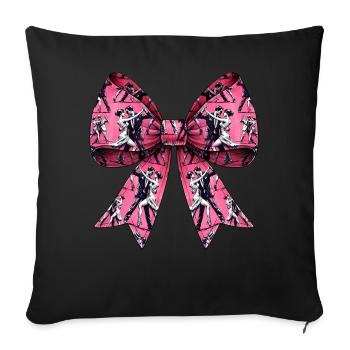 Coquettish Bow Salsa Danse Danse Modèle Fille - Housse de coussin décorative 45 x 45 cm - noir - Devant