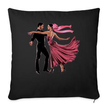 Coquette Bow Salsa Danse Dancing Girl Maman - Housse de coussin décorative 45 x 45 cm - noir - Devant