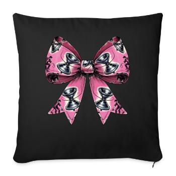 Coquette Bow Yoyo Toy Pattern Girl Mothers Day - Sofa pillowcase 17,3'' x 17,3'' (45 x 45 cm) - black - Front