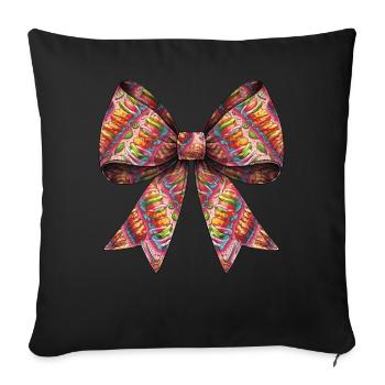 Coquettish Bow Kebab Döner Kebap Kebap Girl Mom - Sofa pillowcase 17,3'' x 17,3'' (45 x 45 cm) - black - Front