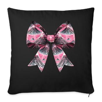 Coquette Arche Volcan Fille Géologie Magma Lava - Housse de coussin décorative 45 x 45 cm - noir - Devant