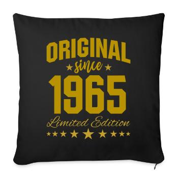 Original Since 1965 Limited Edition Birthday 60 - Sofakissenbezug 45 x 45 cm - Schwarz - Vorne
