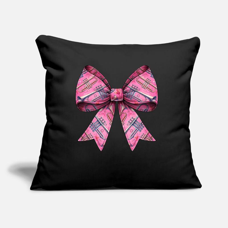 Coquette Bow Trumpet Instrument Pattern Sofa pillowcase 17,3'' x 17,3'' (45 x 45 cm)