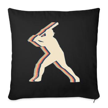 Baseball Player Team Coach Coach Retro - Sofa pillowcase 17,3'' x 17,3'' (45 x 45 cm) - black - Front