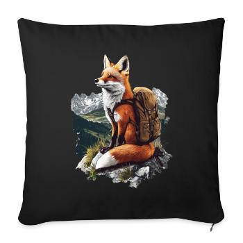 Fuchs - Sofakissenbezug 45 x 45 cm - Schwarz - Vorne