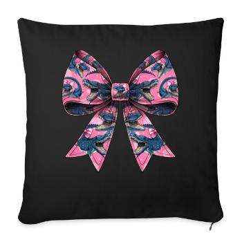 Coquette Arc Mosasaure Motif Dinosaure - Housse de coussin décorative 45 x 45 cm - noir - Devant