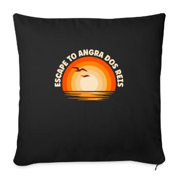I'm fleeing to Angra dos Reis - Sofa pillowcase 17,3'' x 17,3'' (45 x 45 cm) - black - Front