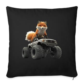 Fuchs - Sofakissenbezug 45 x 45 cm - Schwarz - Vorne