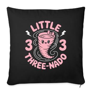 Small Three-Nado Small Tornado - Sofa pillowcase 17,3'' x 17,3'' (45 x 45 cm) - black - Front