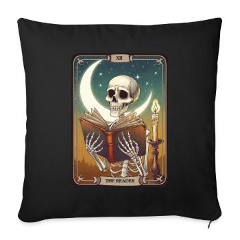 Tarotkarte - Sofakissenbezug 45 x 45 cm - Schwarz - Vorne