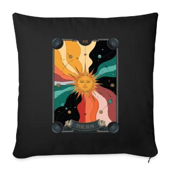 Tarotkarte - Sofakissenbezug 45 x 45 cm - Schwarz - Vorne