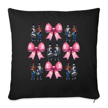 Coquette arc fanfare musicien fille - Housse de coussin décorative 45 x 45 cm - noir - Devant