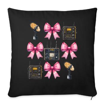 Coquette Bow Amateurfunkerin Amateurfunkerin - Sofakissenbezug 45 x 45 cm - Schwarz - Vorne