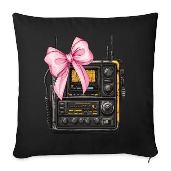 Coquette Bow Amateurfunkerin Amateurfunkerin - Sofakissenbezug 45 x 45 cm - Schwarz - Vorne