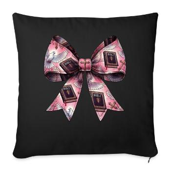 Coquette Bogen Christliche Pastorin Bibel Taube - Sofakissenbezug 45 x 45 cm - Schwarz - Vorne