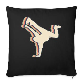 Breakdance Dancing Breakdancer Hip Hop Dance - Sofa pillowcase 17,3'' x 17,3'' (45 x 45 cm) - black - Front