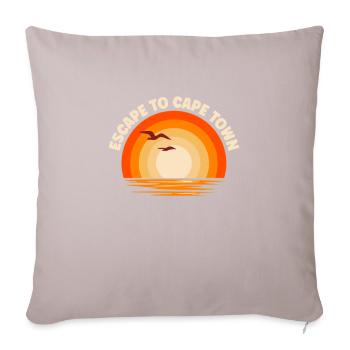 I'm fleeing to Cape Town - Sofa pillowcase 17,3'' x 17,3'' (45 x 45 cm) - light taupe - Front