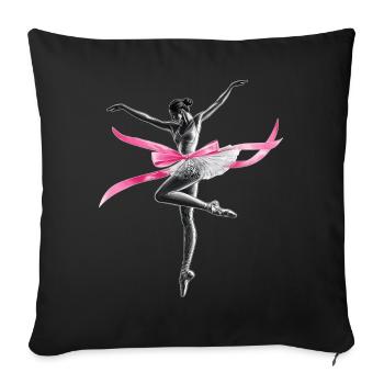 Kokette Schleife Ballerina Tanz Ballett Tänzerin - Sofakissenbezug 45 x 45 cm - Schwarz - Vorne