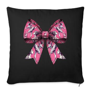 Coquette Bow Ballerina Tanz Ballett Tänzerin - Sofakissenbezug 45 x 45 cm - Schwarz - Vorne