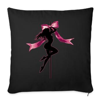 Coquette Bow Pole Dancer Pole Dance Mom - Sofa pillowcase 17,3'' x 17,3'' (45 x 45 cm) - black - Front