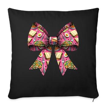 Coquette Bow Lunch Lady Cafeteria Worker - Sofa pillowcase 17,3'' x 17,3'' (45 x 45 cm) - black - Front