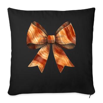 Coquette Bow Bacon Strips Schweinefleisch Mom - Sofakissenbezug 45 x 45 cm - Schwarz - Vorne