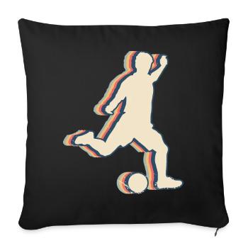 Kickball Player Team Trainer Coach Retro - Sofa pillowcase 17,3'' x 17,3'' (45 x 45 cm) - black - Front