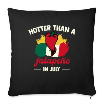 Mexico Gift for Mexican Jalapeno - Sofa pillowcase 17,3'' x 17,3'' (45 x 45 cm) - black - Front