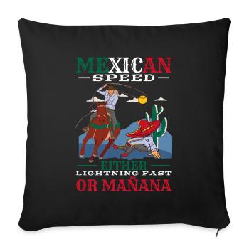 Mexiko Kostüm Für Hispanic Heritage Monat - Sofakissenbezug 45 x 45 cm - Schwarz - Vorne