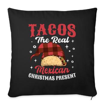 Mexico Tacos Mexican Tacos - Sofa pillowcase 17,3'' x 17,3'' (45 x 45 cm) - black - Front
