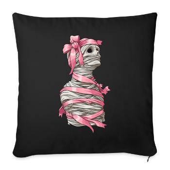 Coquettish Bow Mummy Spooky Halloween Mom - Sofa pillowcase 17,3'' x 17,3'' (45 x 45 cm) - black - Front