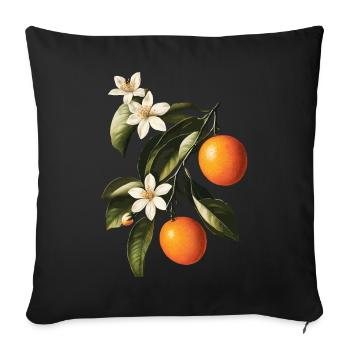 Orange - Sofakissenbezug 45 x 45 cm - Schwarz - Vorne