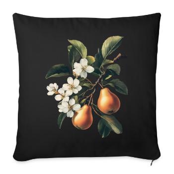 Birne - Sofakissenbezug 45 x 45 cm - Schwarz - Vorne