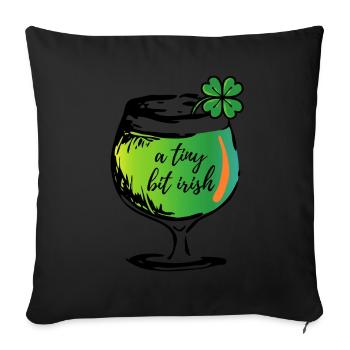 Tout le monde aime une fille irlandaise un tout petit peu irlandaise - Housse de coussin décorative 45 x 45 cm - noir - Devant