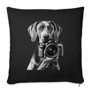 Deutsche Dogge - Sofakissenbezug 45 x 45 cm - Schwarz - Vorne