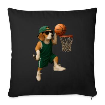 Beagle - Sofakissenbezug 45 x 45 cm - Schwarz - Vorne