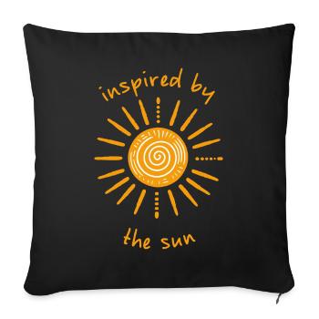 Inspiré par le soleil - Housse de coussin décorative 45 x 45 cm - noir - Devant
