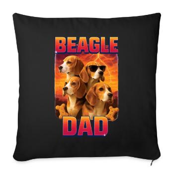 Beagle - Sofakissenbezug 45 x 45 cm - Schwarz - Vorne