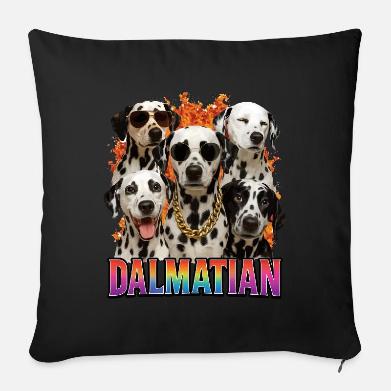 Dalmatiner - Sofakissenbezug 45 x 45 cm - Schwarz