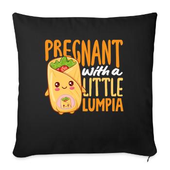 Pregnant Lumpia Spring Rolls Pregnancy - Sofa pillowcase 17,3'' x 17,3'' (45 x 45 cm) - black - Front