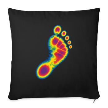 Fascinating thermal footprint - Sofa pillowcase 17,3'' x 17,3'' (45 x 45 cm) - black - Front