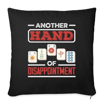 Mahjong Game Night Mah Jongg Joueur Cadeau - Housse de coussin décorative 45 x 45 cm - noir - Devant