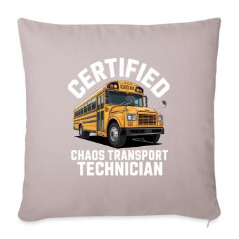 Certified Chaos Transport Technician - Sofa pillowcase 17,3'' x 17,3'' (45 x 45 cm) - light taupe - Front
