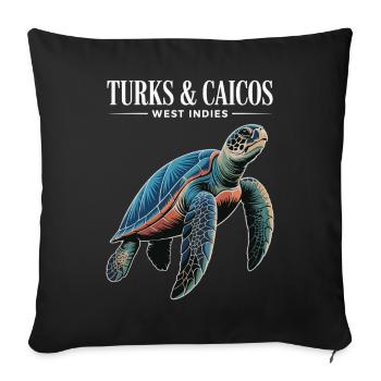 Turks- und Caicosinseln - Sofakissenbezug 45 x 45 cm - Schwarz - Vorne