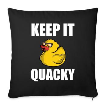 Keep It Quacky - Gummientchen Rubber Duck Duckie - Sofa pillowcase 17,3'' x 17,3'' (45 x 45 cm) - black - Front