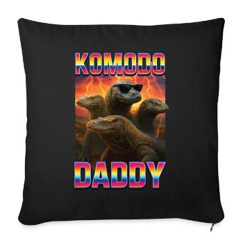 Komodo Papa - Sofakissenbezug 45 x 45 cm - Schwarz - Vorne