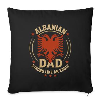 Albanian Father Father's Day Eagle Kosovo - Sofa pillowcase 17,3'' x 17,3'' (45 x 45 cm) - black - Front