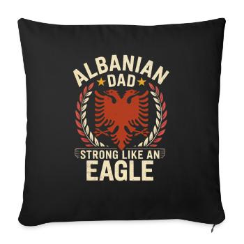 Albanian Father Father's Day Eagle Kosovo - Sofa pillowcase 17,3'' x 17,3'' (45 x 45 cm) - black - Front